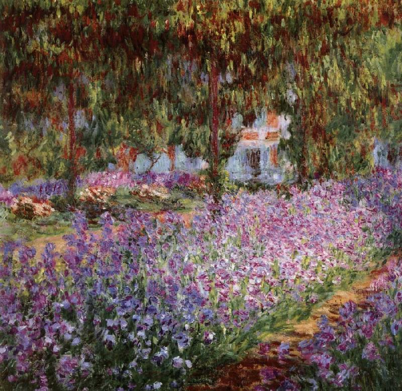Claude Monet Iris Bed in Monet-s Garden Germany oil painting art